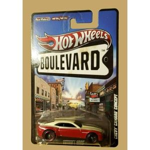 2011 Hot Wheels CHEVY CAMARO CONCEPT Red & White Boulevard Concept Cars Series
